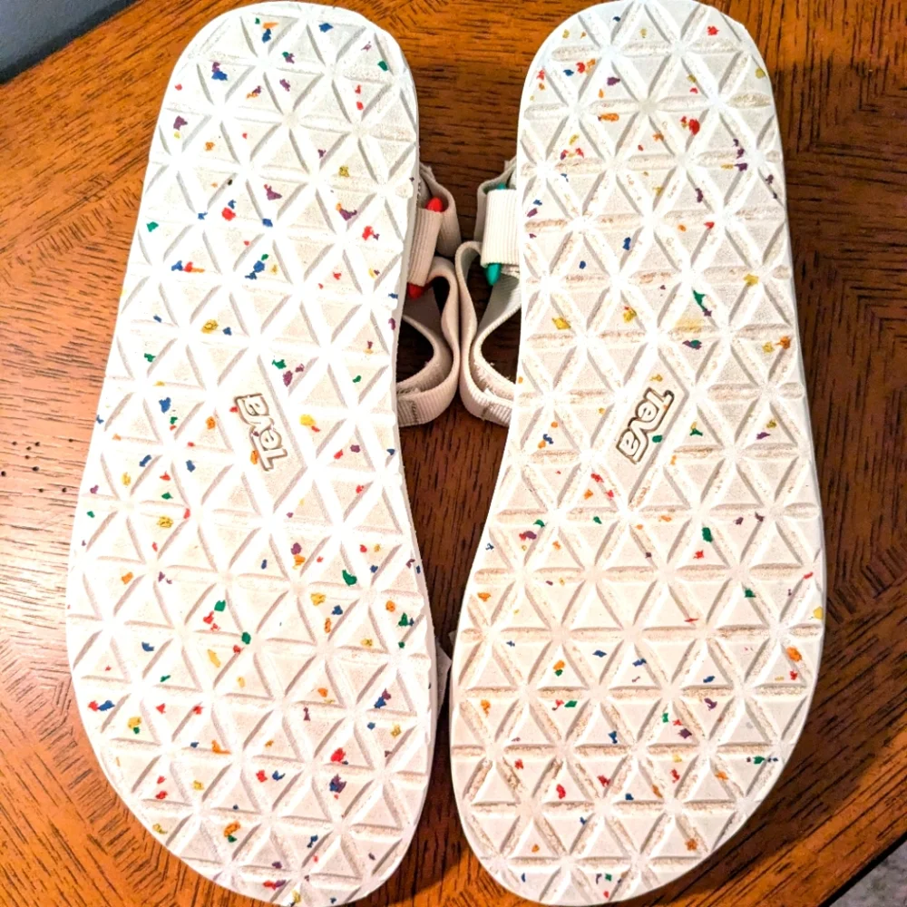 Teva Sport Sandal Original Universal Pride Rainbow White Men 10 Women11.5 Unisex - Picture 10 of 11